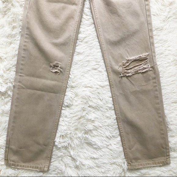 Free People Dakota Straight Leg Jeans Khaki Size 24 NWOT - Picture 12 of 12